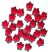 25 12mm Transparent Red Star Beads